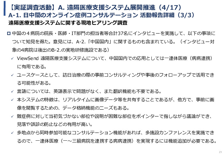 令和5年度「中国における医療ICTを有効活用した医療技術等国際展開支援実証調査事業報告書」